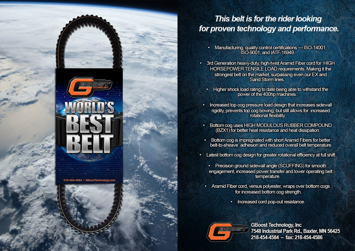 Can Am X3 GBoost Worlds Best Belt Drive Belt Quad Squad Performance